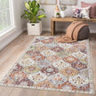 Non-Slip Indoor Area Rug – Pastel Green & Tangerine