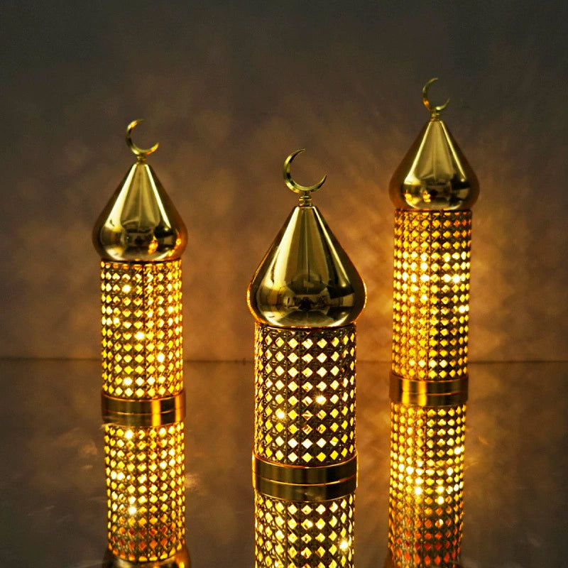 Arabic Crescent Top Ramadan LED Lantern Decor