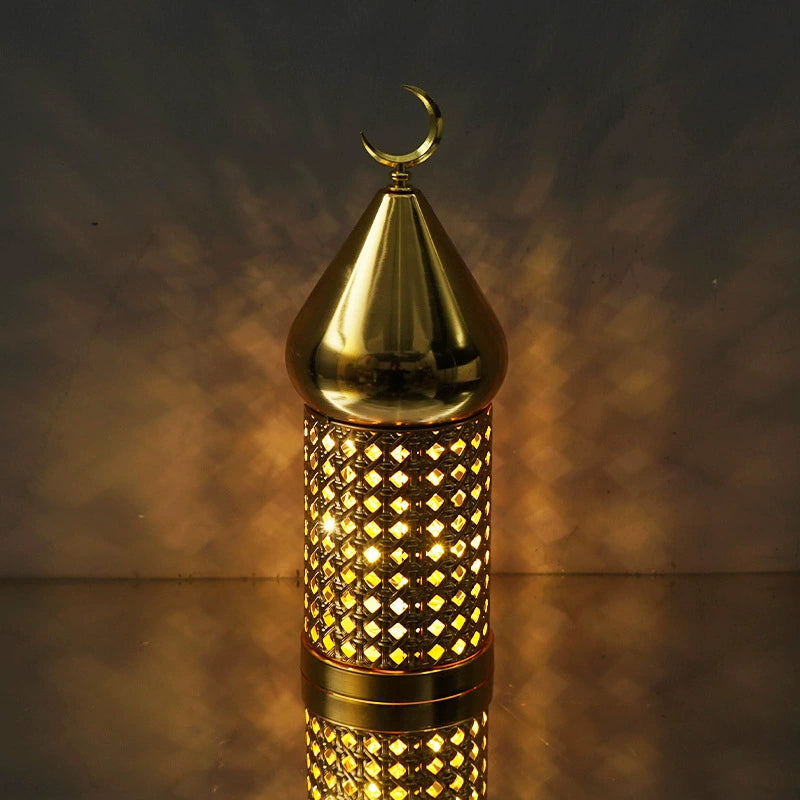 Arabic Crescent Top Ramadan LED Lantern Decor