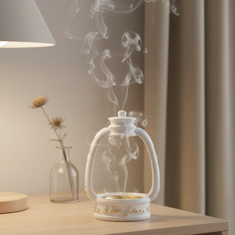 Arabic Calligraphy Bakhoor Burner –White