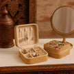 Cork Travel Jewelry Box with Zipper – Butterfly Design