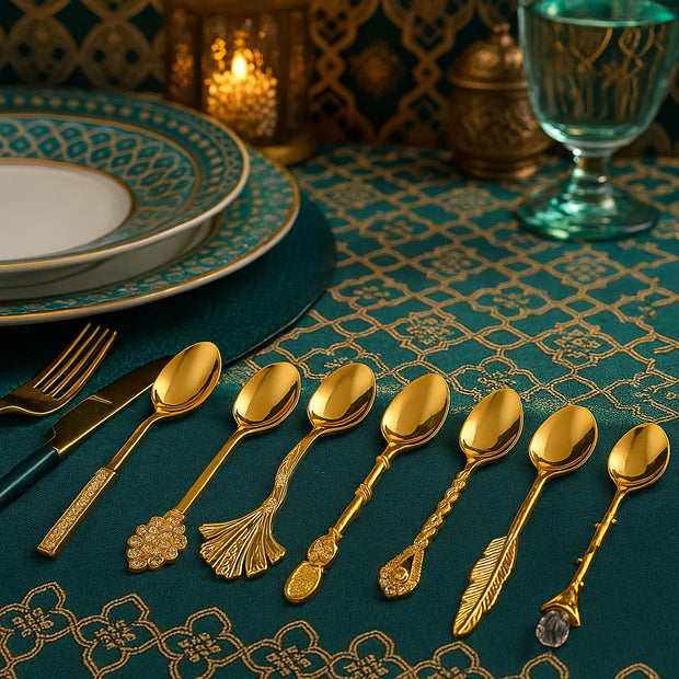 7-Piece Gold Decorative Spoon Set