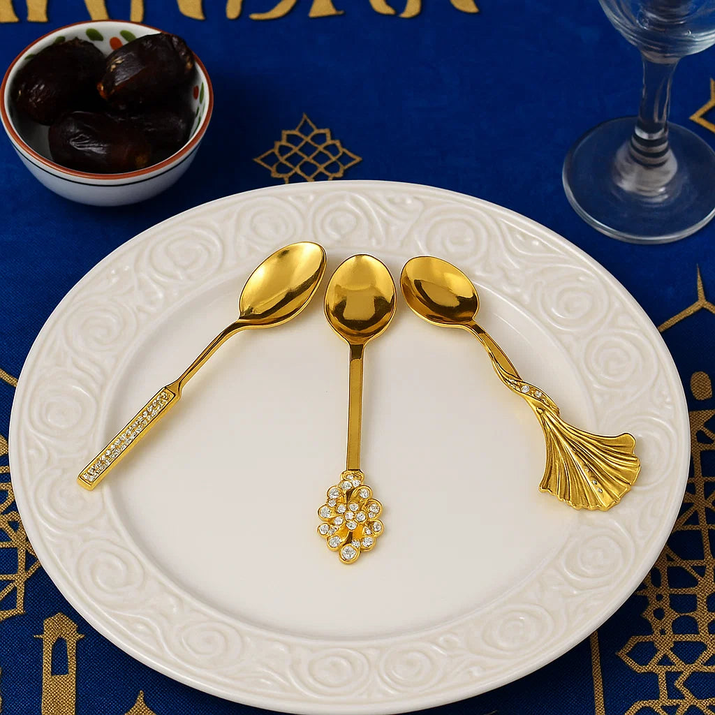 7-Piece Gold Decorative Spoon Set