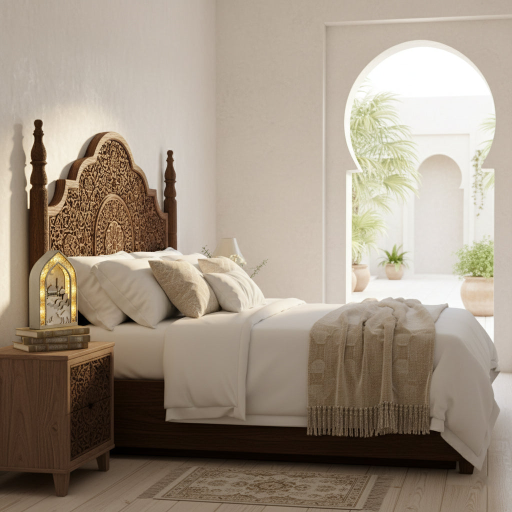 Ramadan Night Light – LED Wooden Mosque Arch (Camel)