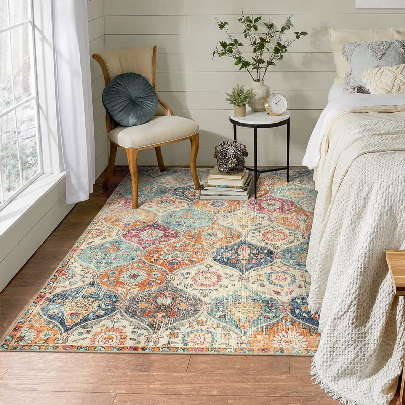 Non-Slip Indoor Area Rug – Teal & Orange