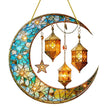 Stained Glass Crescent Lantern Hanging Ornament