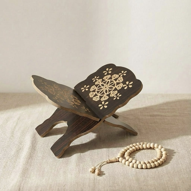 Foldable Islamic Book Stand – Black