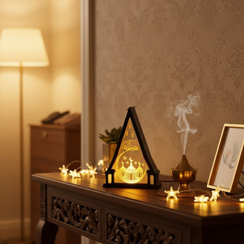 Arabic Triangle LED Ramadan Light – Black A