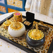 Moroccan Ceramic Incense Burner – Black & Gold