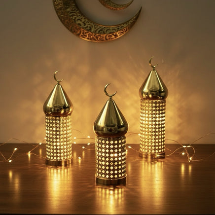 Arabic Crescent Top Ramadan LED Lantern Decor