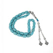 Blue Turquoise Tasbih — 33 Beads, Silver Tassel