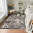 Non-Slip Indoor Area Rug – Charcoal & Taupe