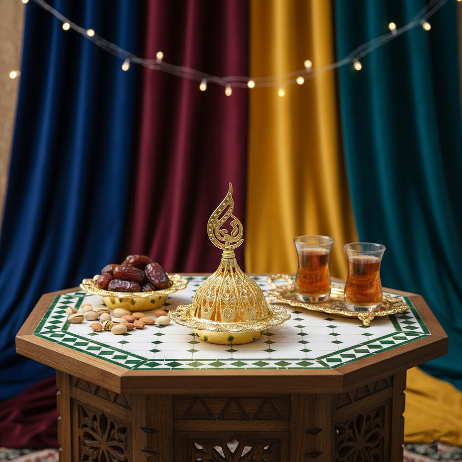 Sacred Heart Gold Metal Incense Burner