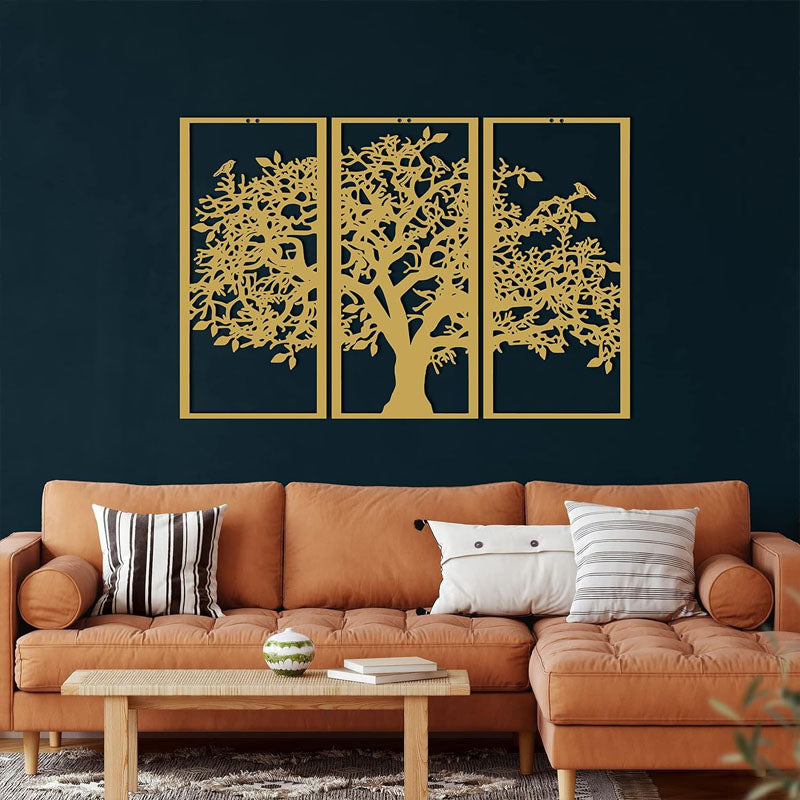 Tree of Life Metal Wall Art – 3-Piece Set