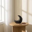 Ceramic Moon Candle Holder – Black