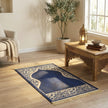 Crystal Velvet Mihrab Prayer Mat –  Navy Blue