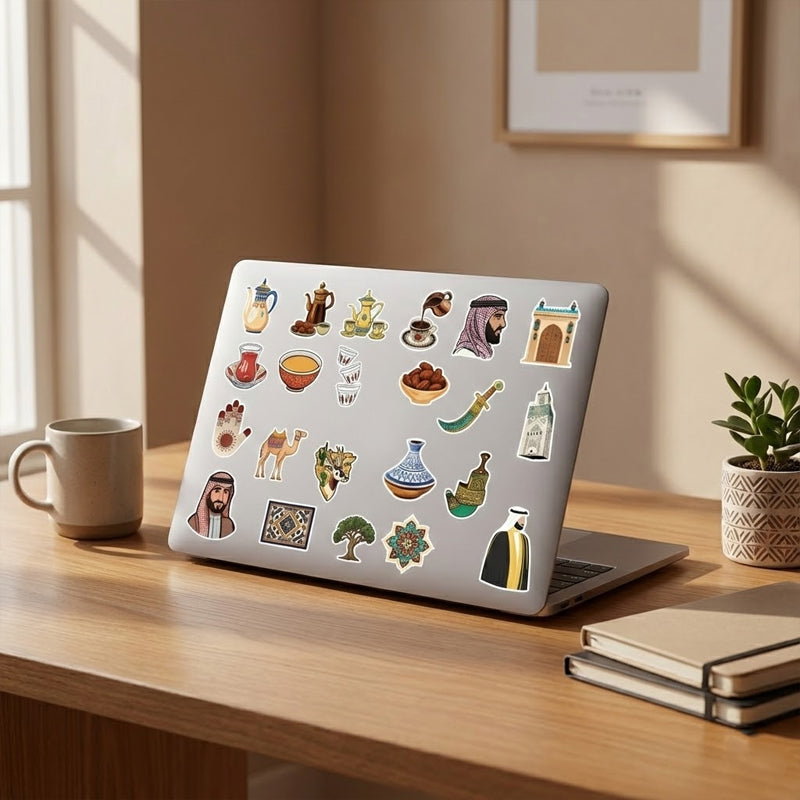 50PCS Middle Eastern Vintage Art Stickers