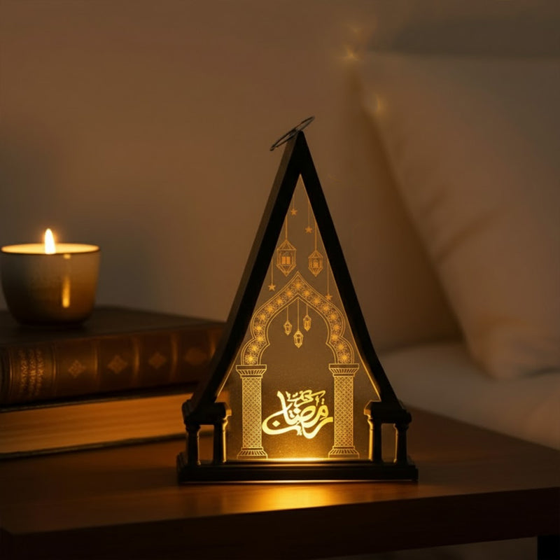 Arabic Triangle LED Ramadan Light – Black B