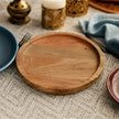 Natural Wooden Serving Tray Set – Round & Square