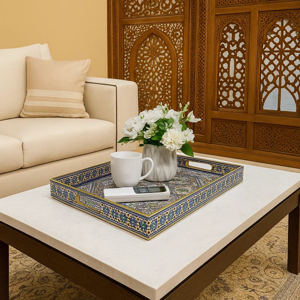 Moroccan Mosaic Plastic Serving Tray