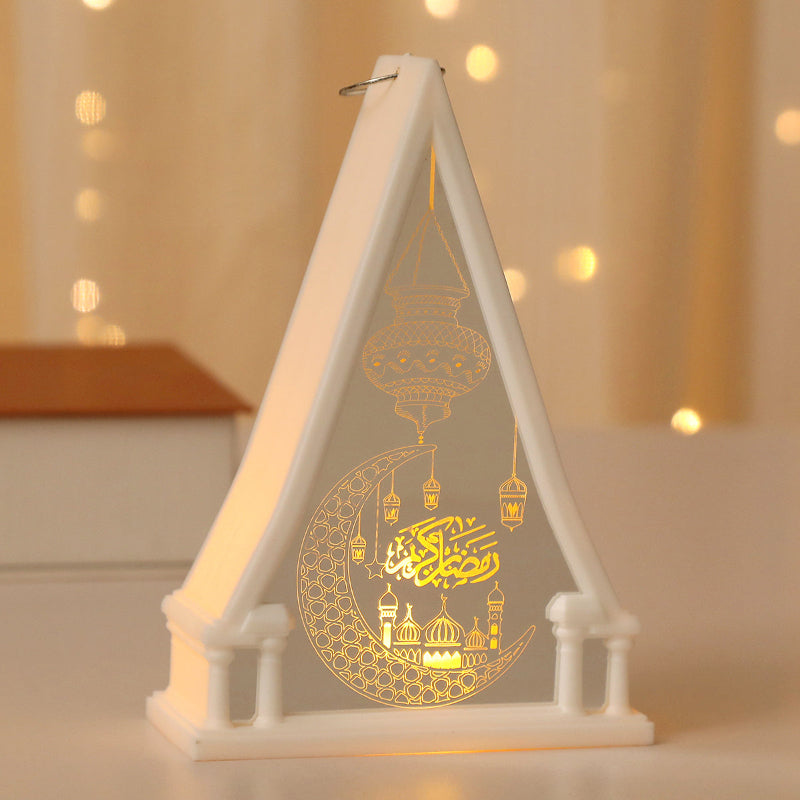 Arabic Triangle LED Ramadan Light – White A