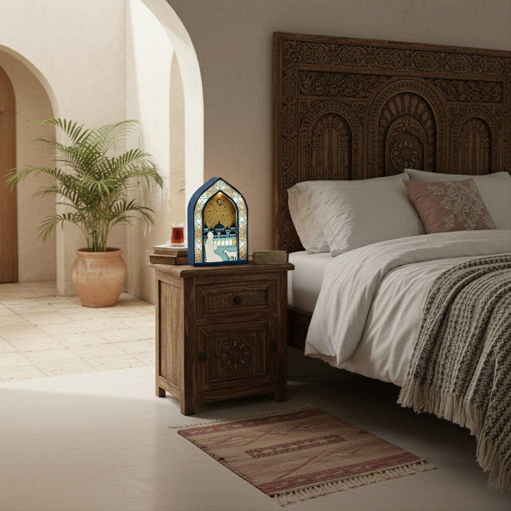 Ramadan Night Light – LED Wooden Mosque Arch (Prayer)