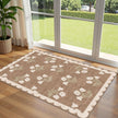 Soft & Durable Floral Entryway Mat  – Mocha