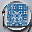 Moroccan Blue Mosaic Paper Napkins