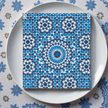 Moroccan Blue Mosaic Paper Napkins