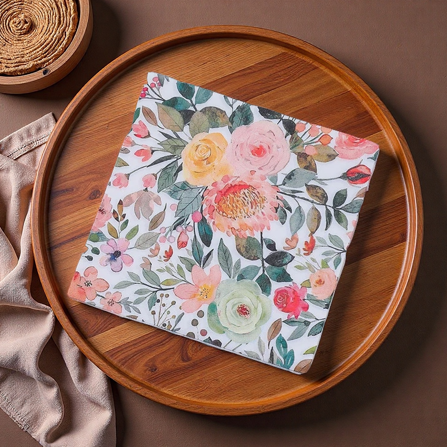 Floral Print Paper Napkins – Soft & Decorative