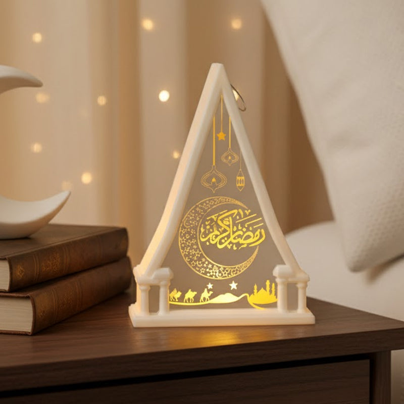 Arabic Triangle LED Ramadan Light – White B