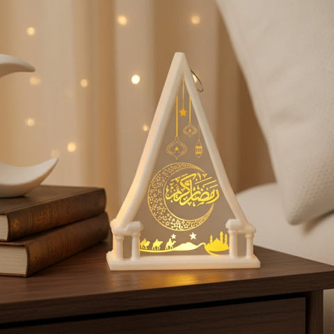 Arabic Triangle LED Ramadan Light – White B