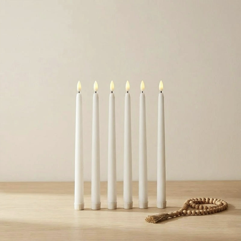 LED Remote Taper Candle – White