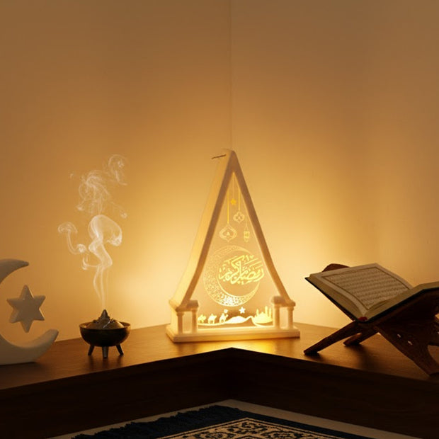 Arabic Triangle LED Ramadan Light – White B