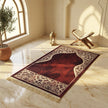 Crystal Velvet Mihrab Prayer Mat –  Red