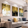 Arabic Gold Marble Canvas Wall Art –  3-Piece Set