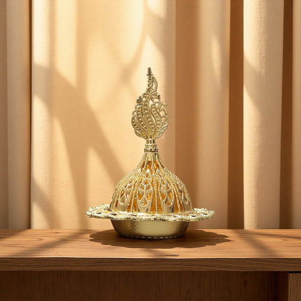 Holy Flame Gold Metal Incense Burner