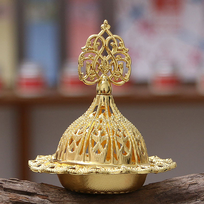Royal Crown Gold Metal Incense Burner