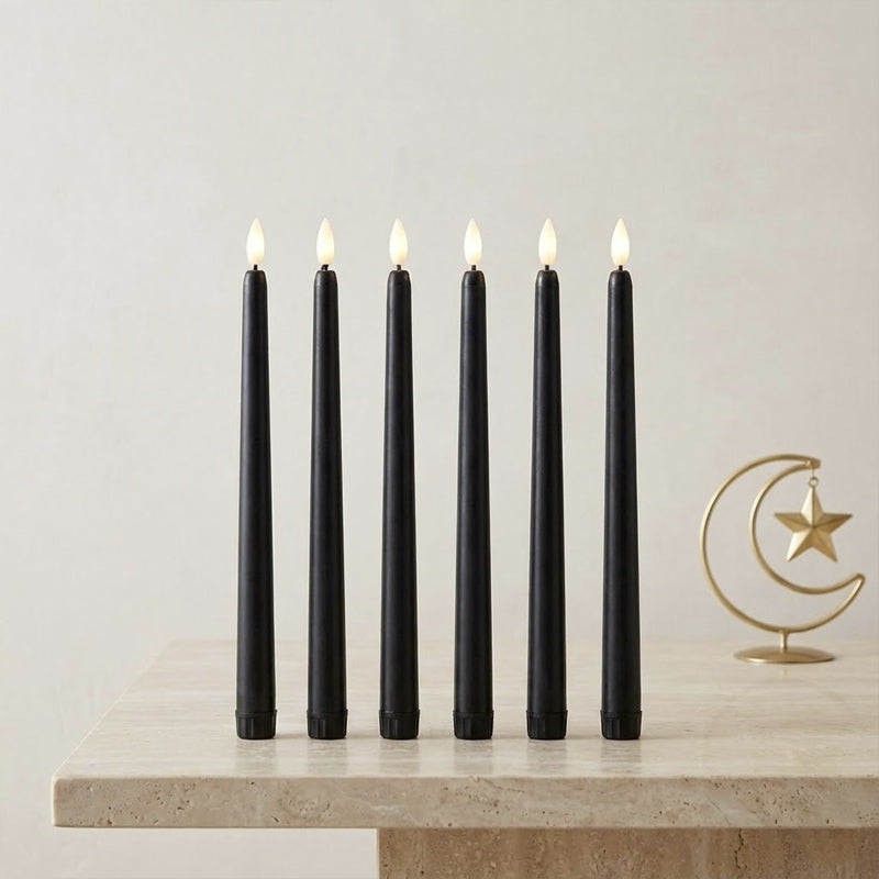 LED Remote Taper Candle – Black