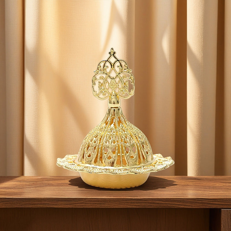 Royal Crown Gold Metal Incense Burner