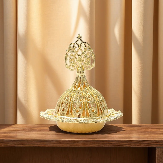 Royal Crown Gold Metal Incense Burner