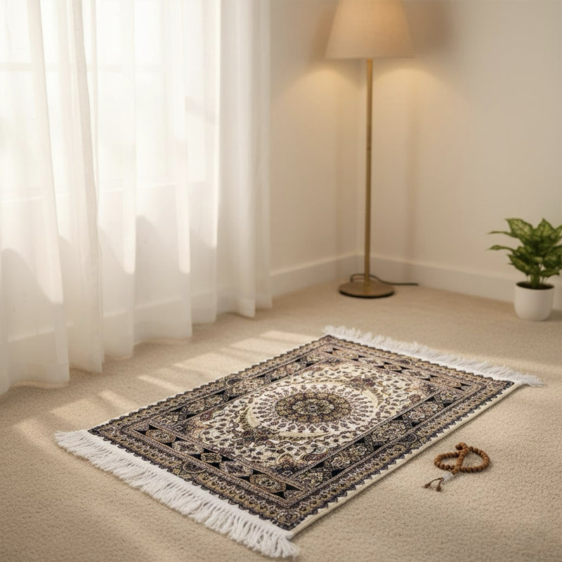 Graceful Soft Prayer Mat– Classic Persian Mandala