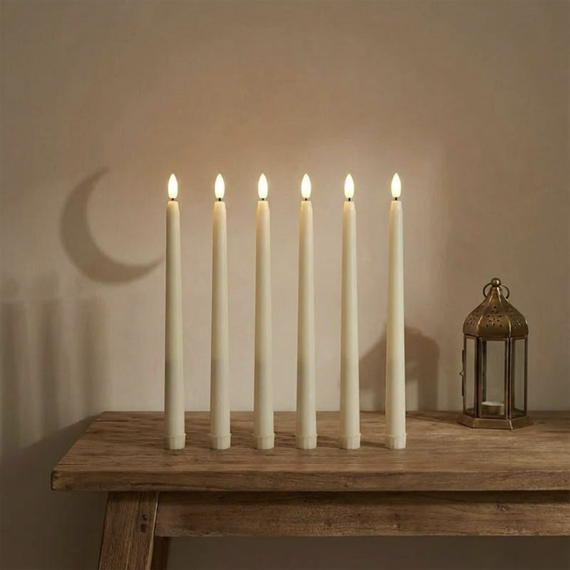 LED Remote Taper Candle – Cream