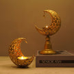 Islamic Moon-Shaped Metal Candle Holder
