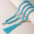 Turquoise Tassel Necklace – Boho Medallion Pendant