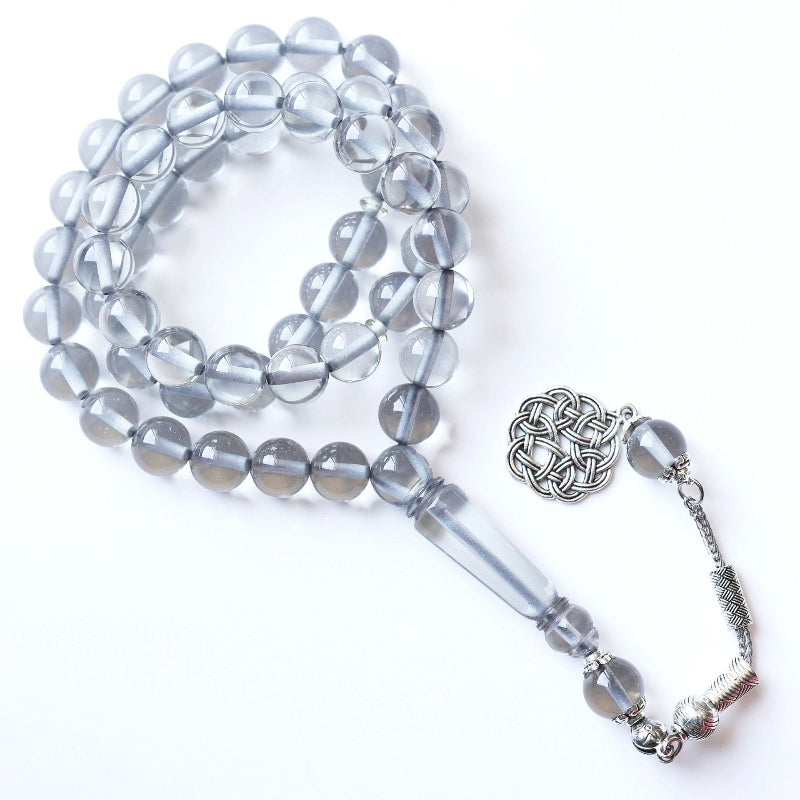 Crystal Tasbih with Silver Ottoman Tassel