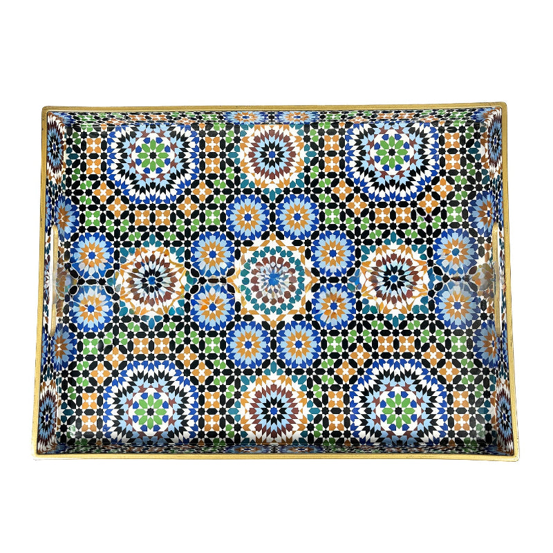 Moroccan Mosaic Plastic Serving Tray