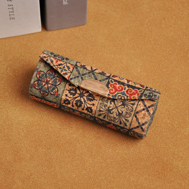Cork Rectangular Travel Jewelry Box – Patchwork Pattern