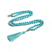 Turquoise Tassel Necklace – Boho Medallion Pendant