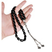 Black Onyx Tasbih – 33 Prayer Beads with Silver Tassel